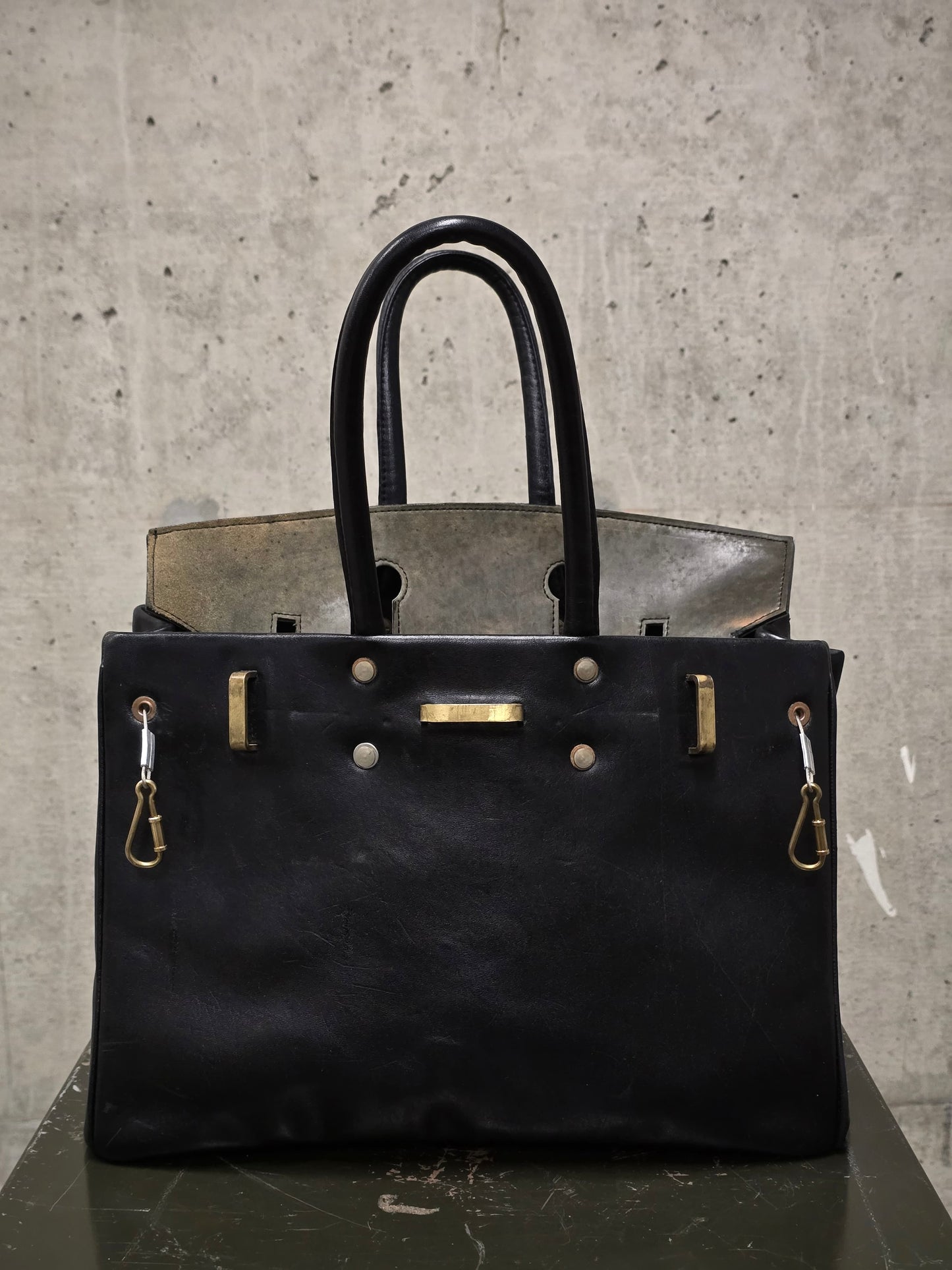 ierib SS22 Exclusive Smooth Horse + Marble Cordovan Leather 'Bark Bag #35'