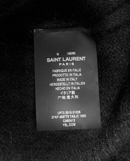 Saint Laurent Paris SS17 Distressed Mohair Blend Cardigan