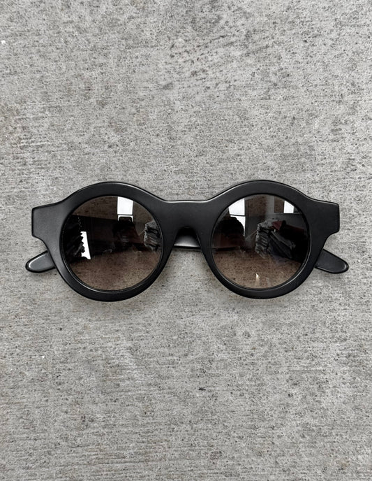 KUBORAUM Maske A1 Black Acetate Gradient Grey Sunglasses | Archive Fashion Toronto