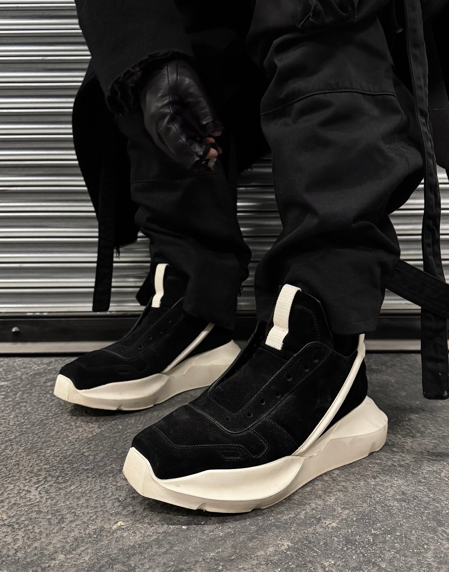 Rick Owens SS23 “EDFU” Suede Leather Geth Runners