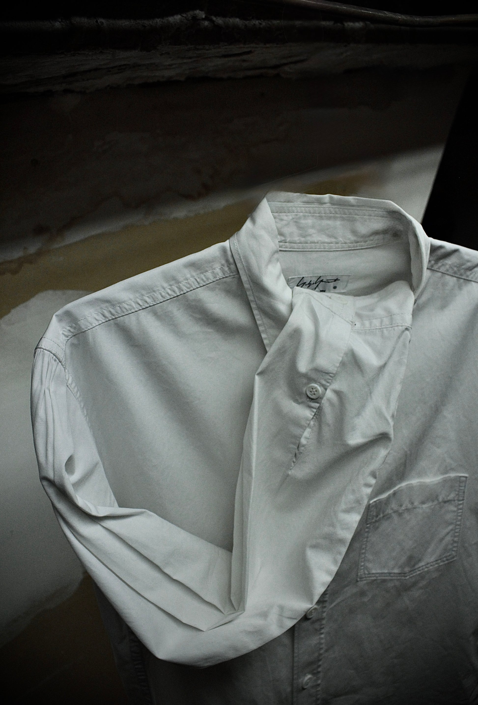 Yohji Yamamoto POUR HOMME AW18 Triple Collar Button-up Shirt detail | DRIEW GARMENTS