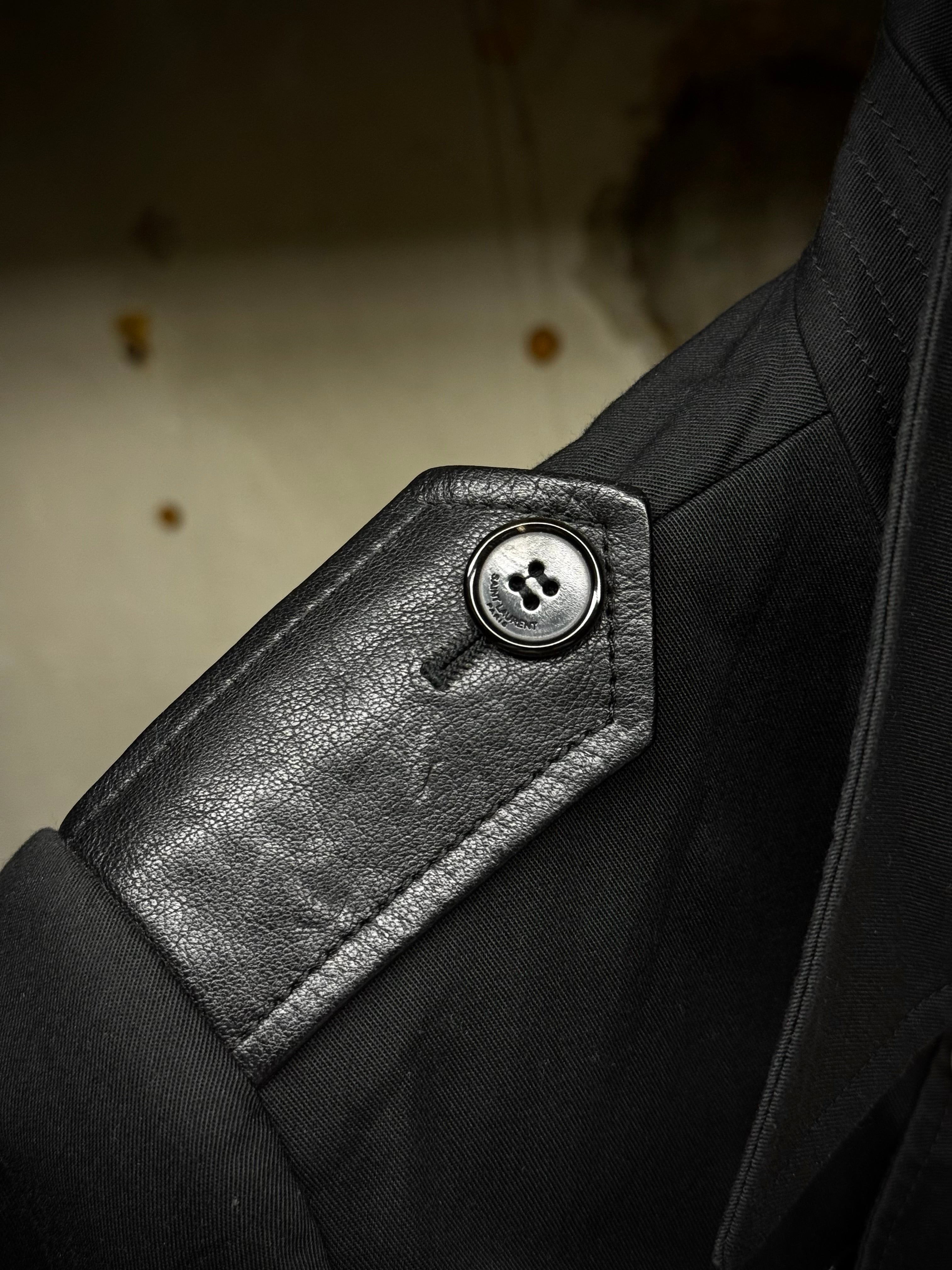 Saint Laurent Paris SS14 Black Classic Trench Coat | DRIEW