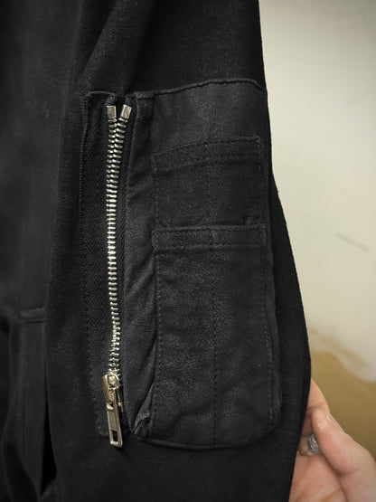 Rick Owens SS14 "VICIOUS" Blistered Lamb Leather Bomber Jacket detail | DRIEW GARMENTS