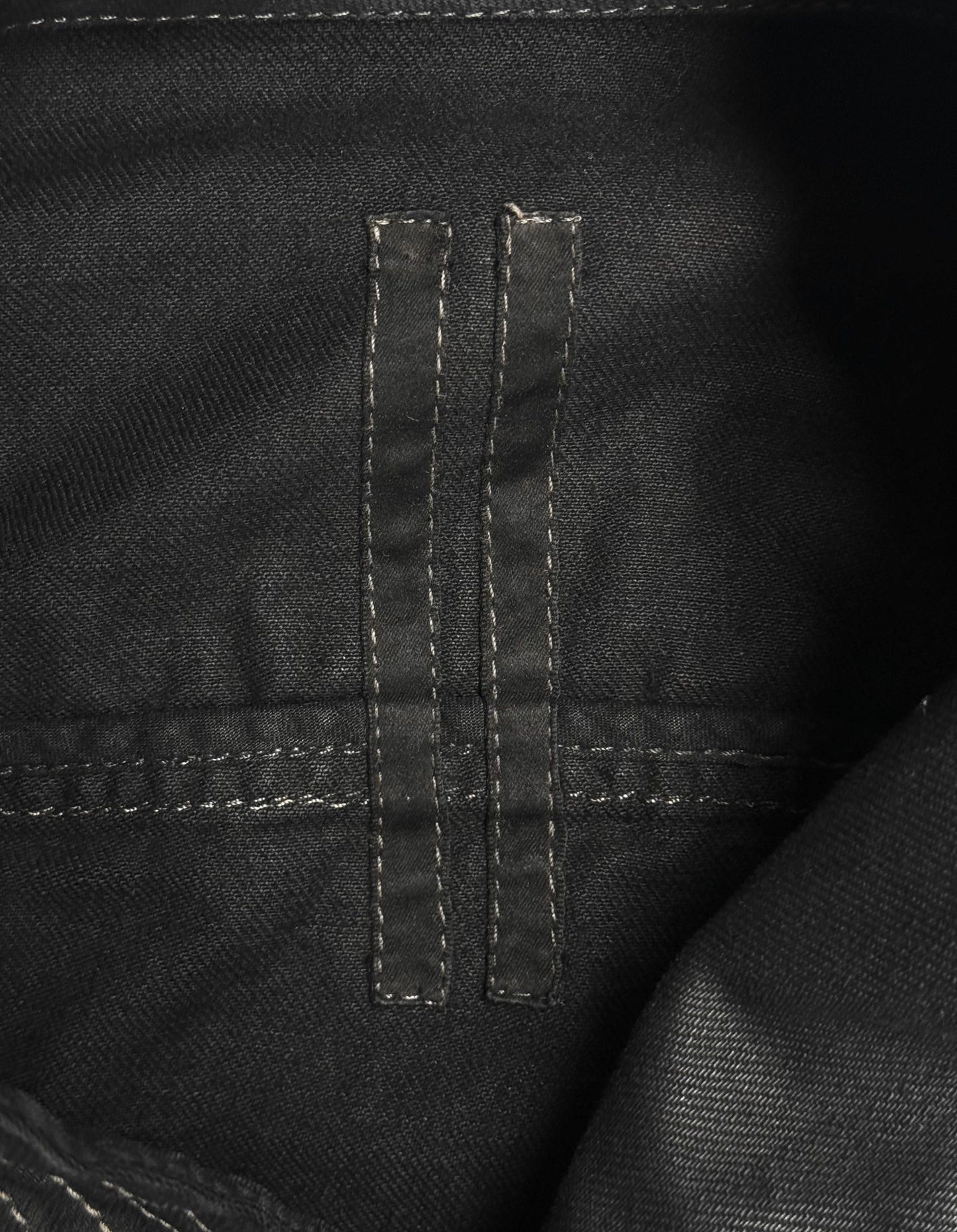 Rick Owens DRKSHDW SS13 "ISLAND" Slave Hybrid Leather Sleeves Waxed Denim Jacket