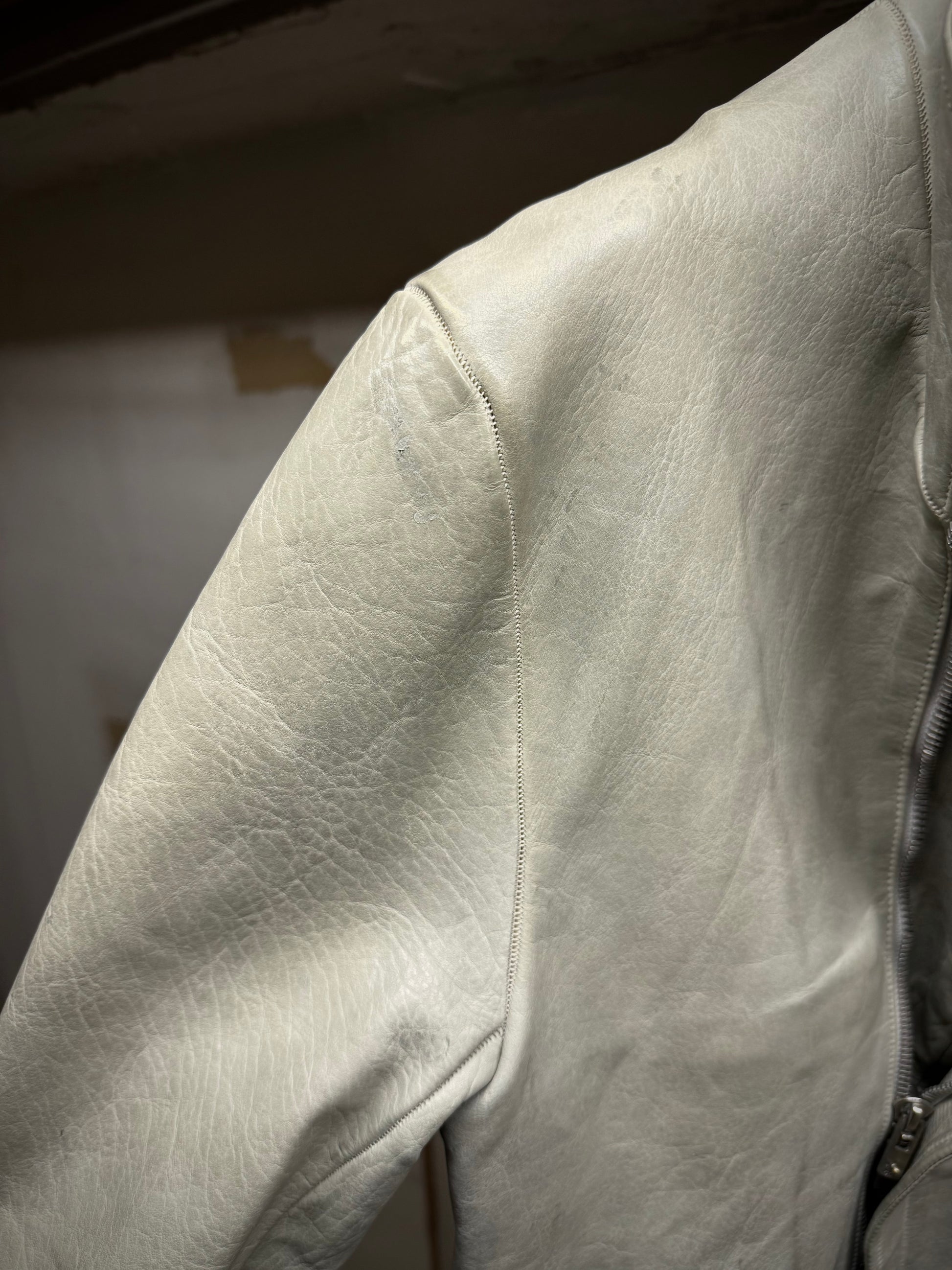 Carol Christian Poell 'LM/2599 BIAS-PTC/33' High Neck Bison Leather Jacket detail | DRIEW GARMENTS