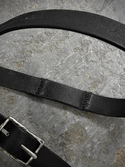 Professor.E "Forgotten Materials" Conjoined Cow Leather Belt detail | DRIEW GARMENTS