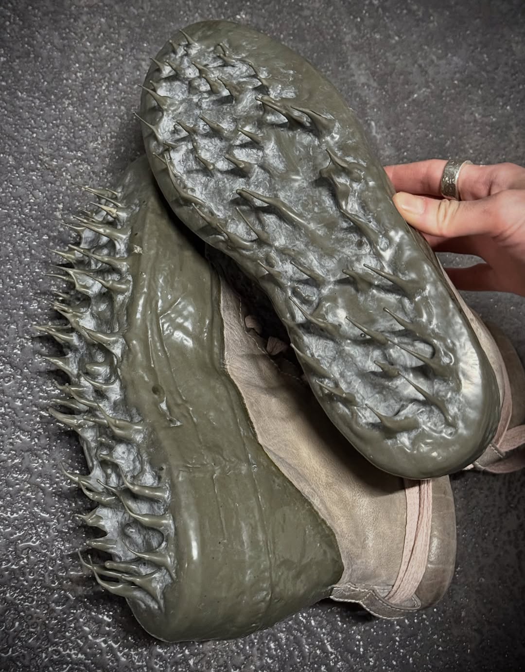 Carol Christian Poell 'AM/2524 ROOMS-PTC/33' Kangaroo Leather Drip Sneakers detail | DRIEW GARMENTS