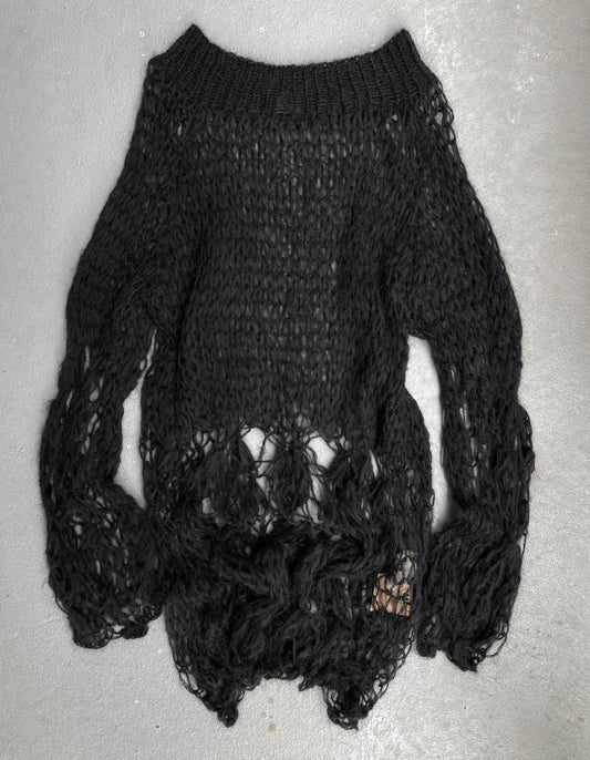 UMA WANG AW13 Mohair Spider Web Open-knit Jumper