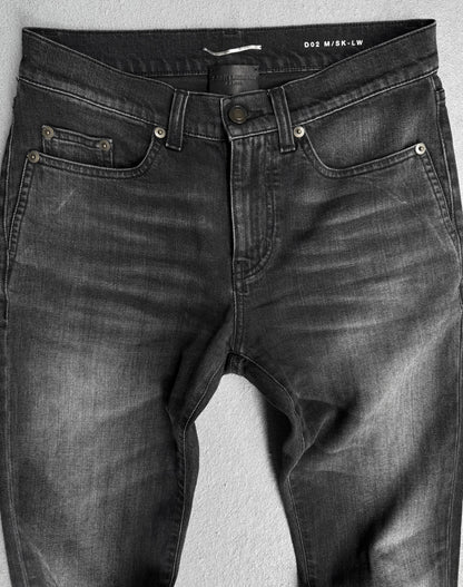 Saint Laurent Paris AW17 ‘D02’ Washed Grey Skinny Denim