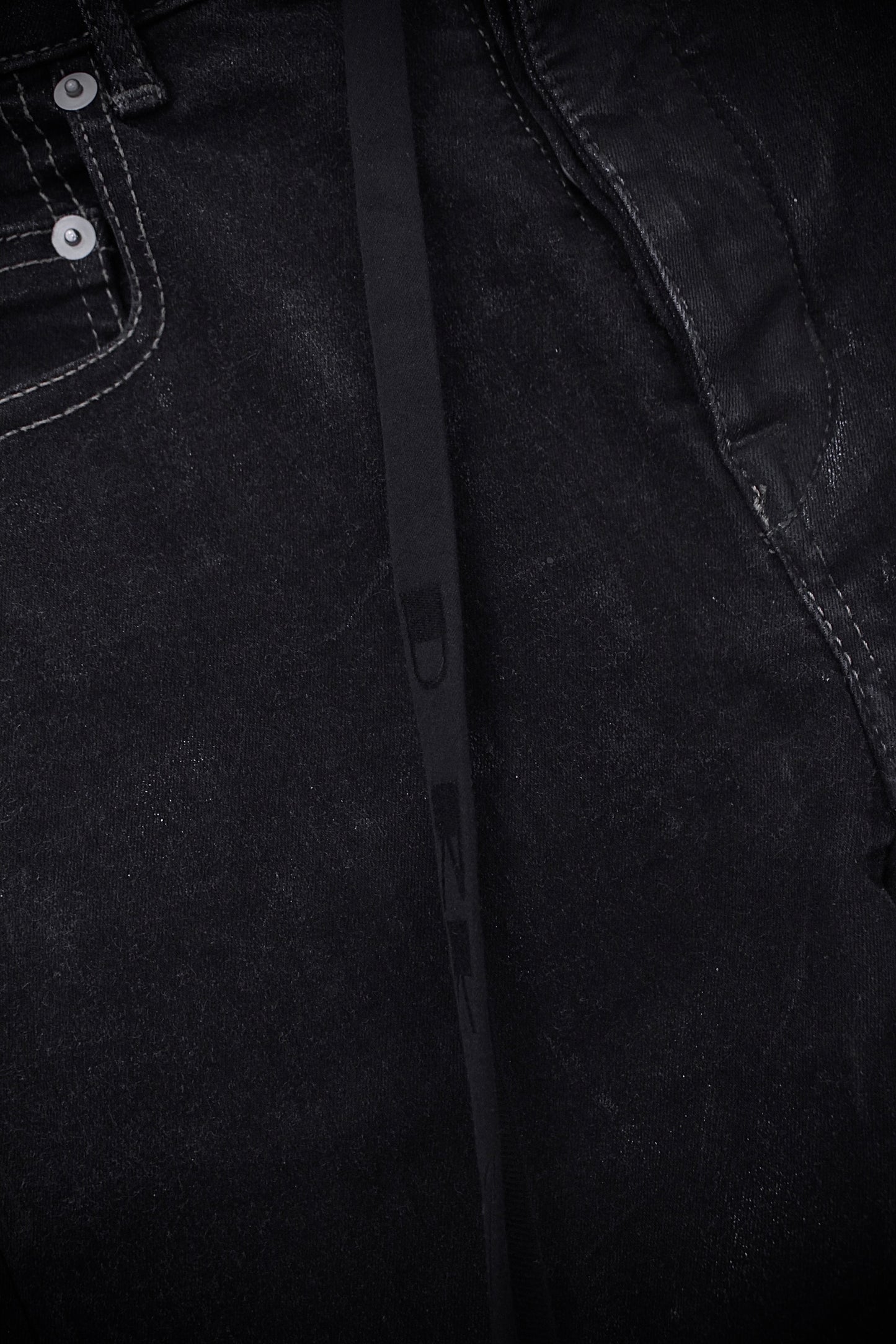 Rick Owens DRKSHDW AW21 "GETHSEMANE" Waxed ‘Detroit Cut’ Skinny Denim