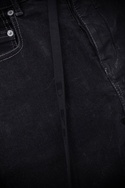 Rick Owens DRKSHDW AW21 "GETHSEMANE" Waxed ‘Detroit Cut’ Skinny Denim