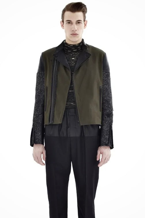 BALENCIAGA by Nicolas Ghesquière AW2012 Buffalo Leather Hybrid Rider Jacket
