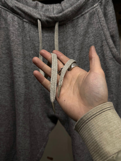 14thAddiction Early 00s Grey French Terry Drop-crotch Shorts detail | DRIEW GARMENTS