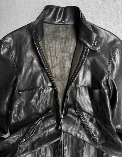 m.a+ by Maurizio Amadei ‘J244Z’ Scar-stitch Horse Leather Rider Jacket
