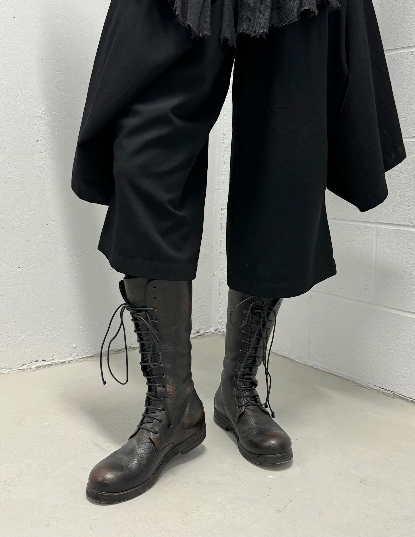 Marsèll Mid-Calf Combat Leather Boots