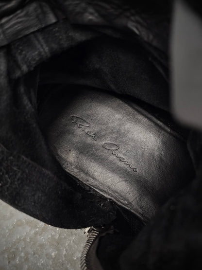 Rick Owens SS15 "FAUN" Goodyear Flex Calf Leather Side Zip Combat Boots