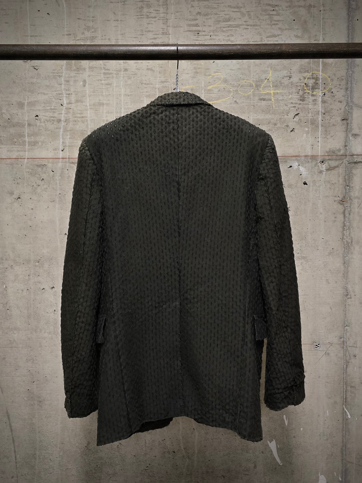 Carol Christian Poell SS02 "Traditional Escape" 'GM1590CUT' Dark Green Cut Out Blazer