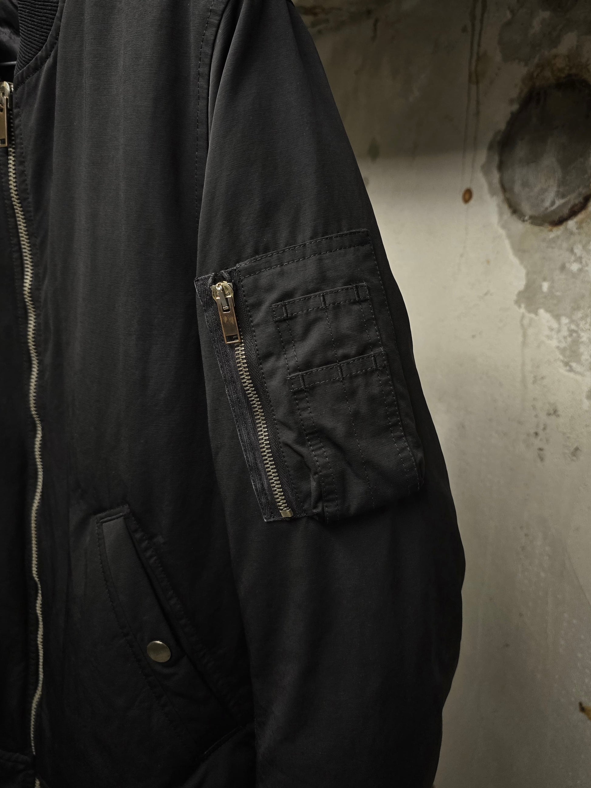 Rick Owens AW13 "PLINTH" Down Filled MA-1 Bomber Jacket detail | DRIEW GARMENTS