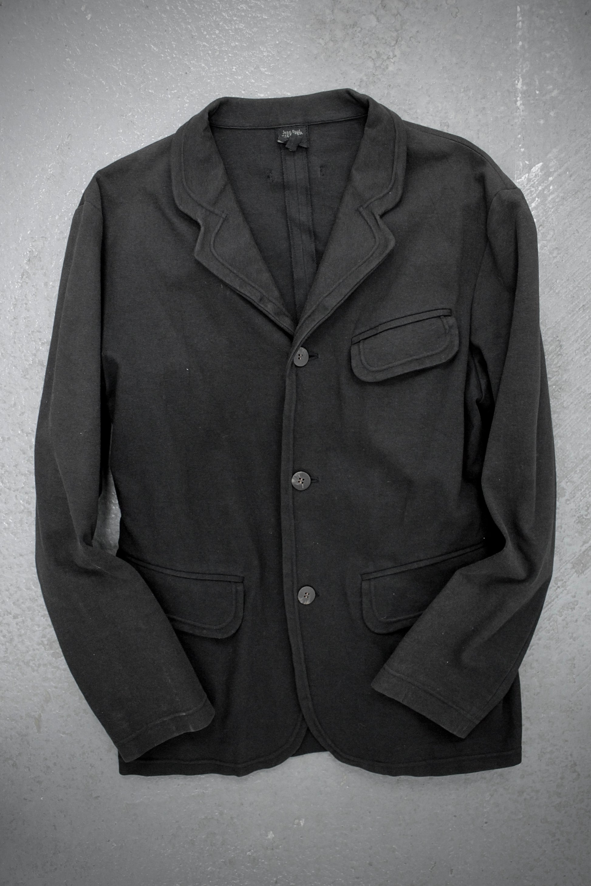 Jean Paul Gaultier Jean-Paul GAULTIER HOMME 90s Charcoal Grey Unlined Work Blazer | Archive Fashion Toronto