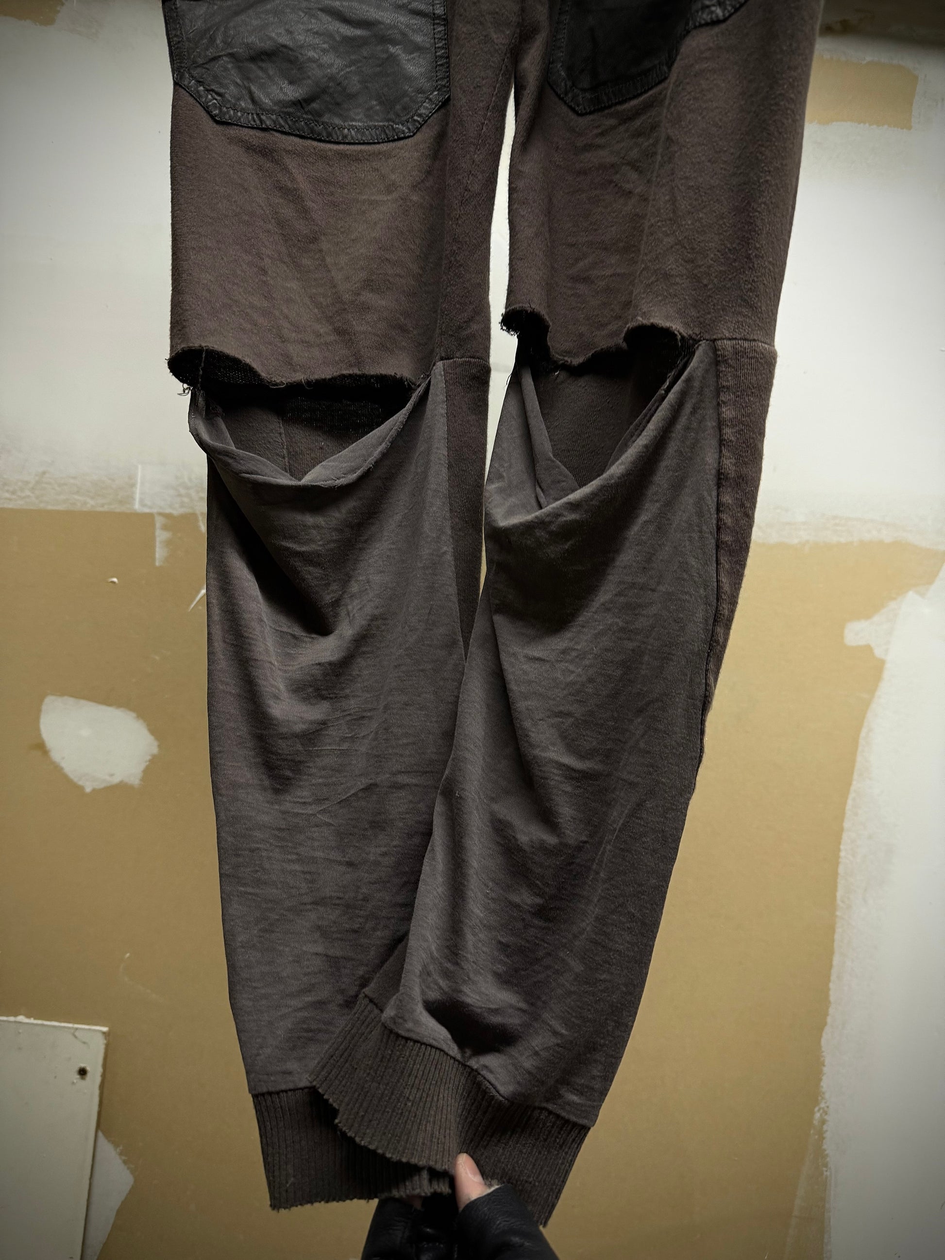 Rick Owens SS04 "CITROEN' Slashed Knee Zipper Cargo Pants detail | DRIEW GARMENTS