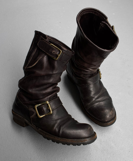 MiharaYasuhiro AW09 Twisted Leather Engineer Boots