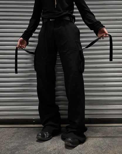 Ann Demeulemeester AW02 Fleece-wool Bondage Cargo Pants