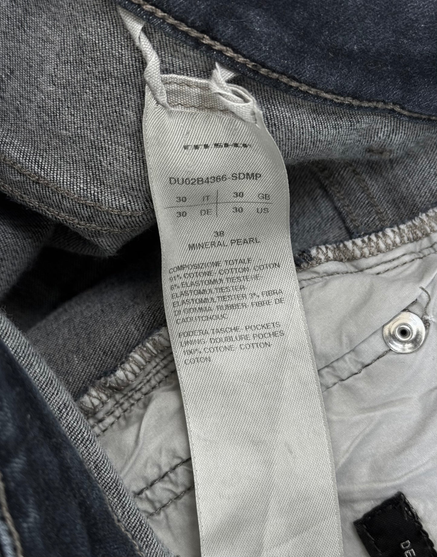 Rick Owens DRKSHDW AW22 “STROBE” Mineral Pearl ‘Detroit Cut’ Denim