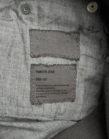 Helmut Lang AW00 Charcoal Brown Bootcut Painter Denim