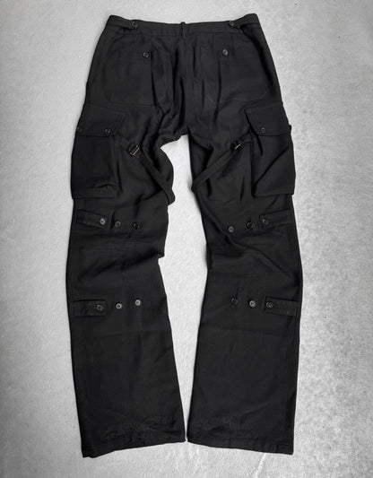 Ann Demeulemeester AW02 Fleece-wool Bondage Cargo Pants