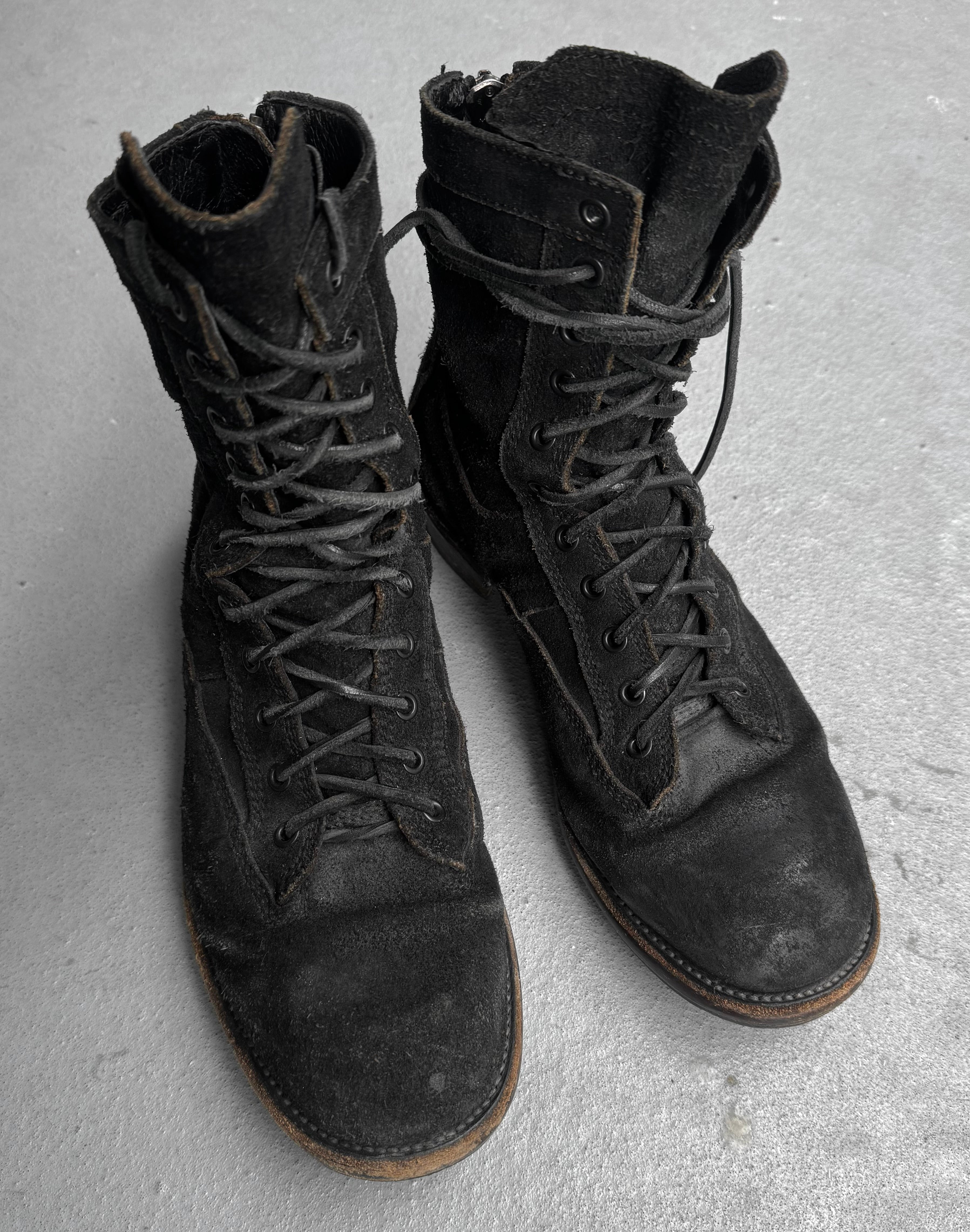Julius AW09 Leather Combat Boots | Back Zip | Size 42 – DRIEW