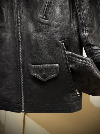 Rick Owens SS17 "WALRUS" Stooges Calf Leather Rider Jacket detail | DRIEW GARMENTS