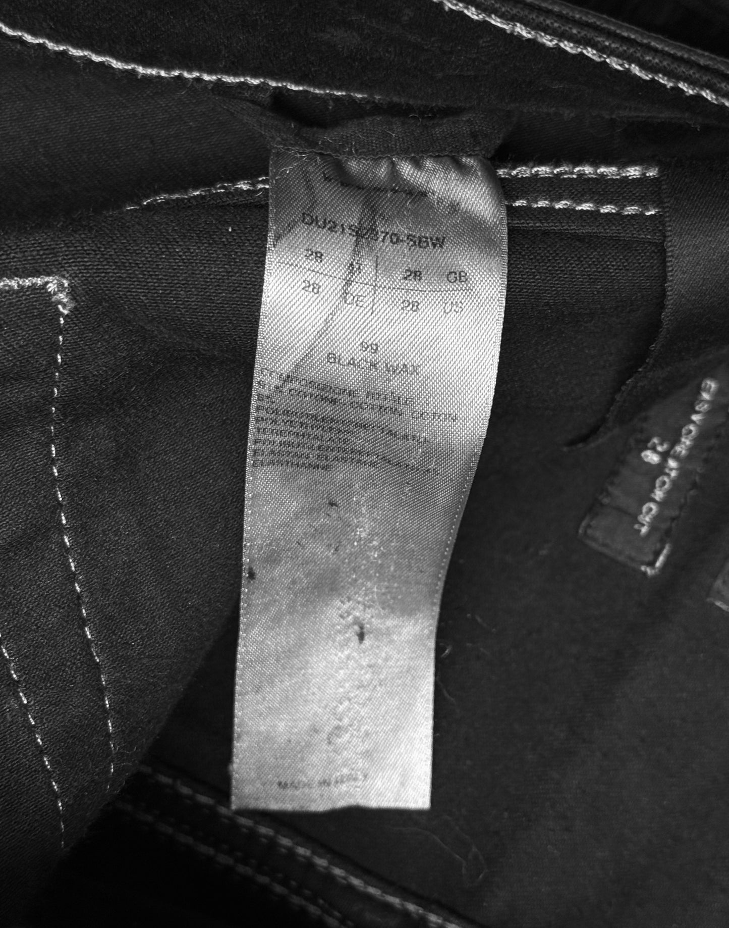 Rick Owens DRKSHDW SS21 "PHLEGETHON" Waxed Easy Creatch Skinny Denim