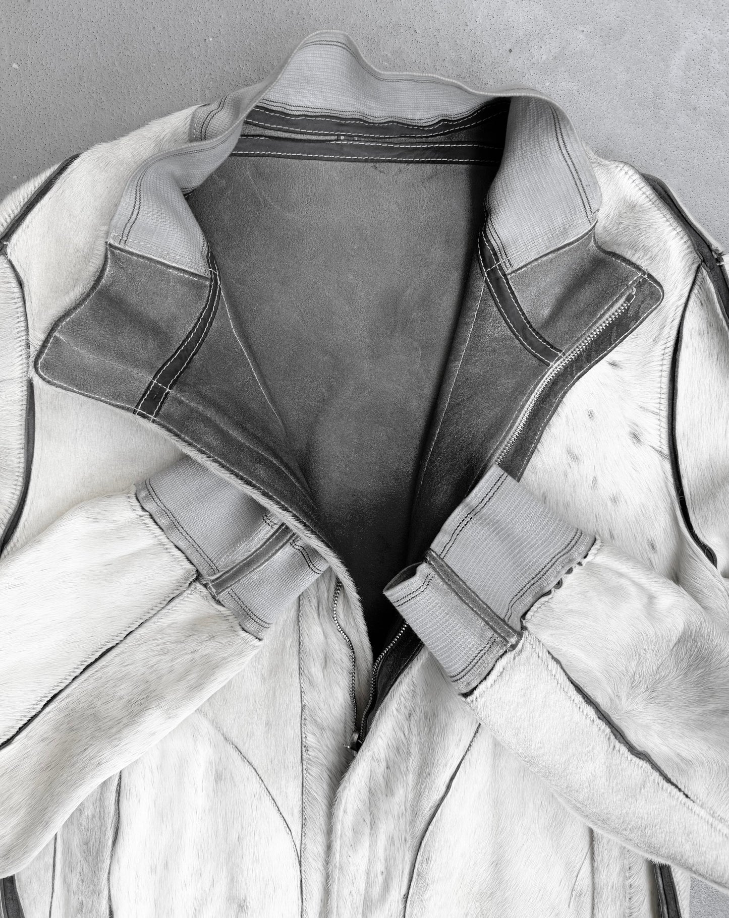 Carol Christian Poell AW06/07 ‘LLM/2205 KIP-PTC/2' Reversible Calf-hair Leather Bomber Jacket