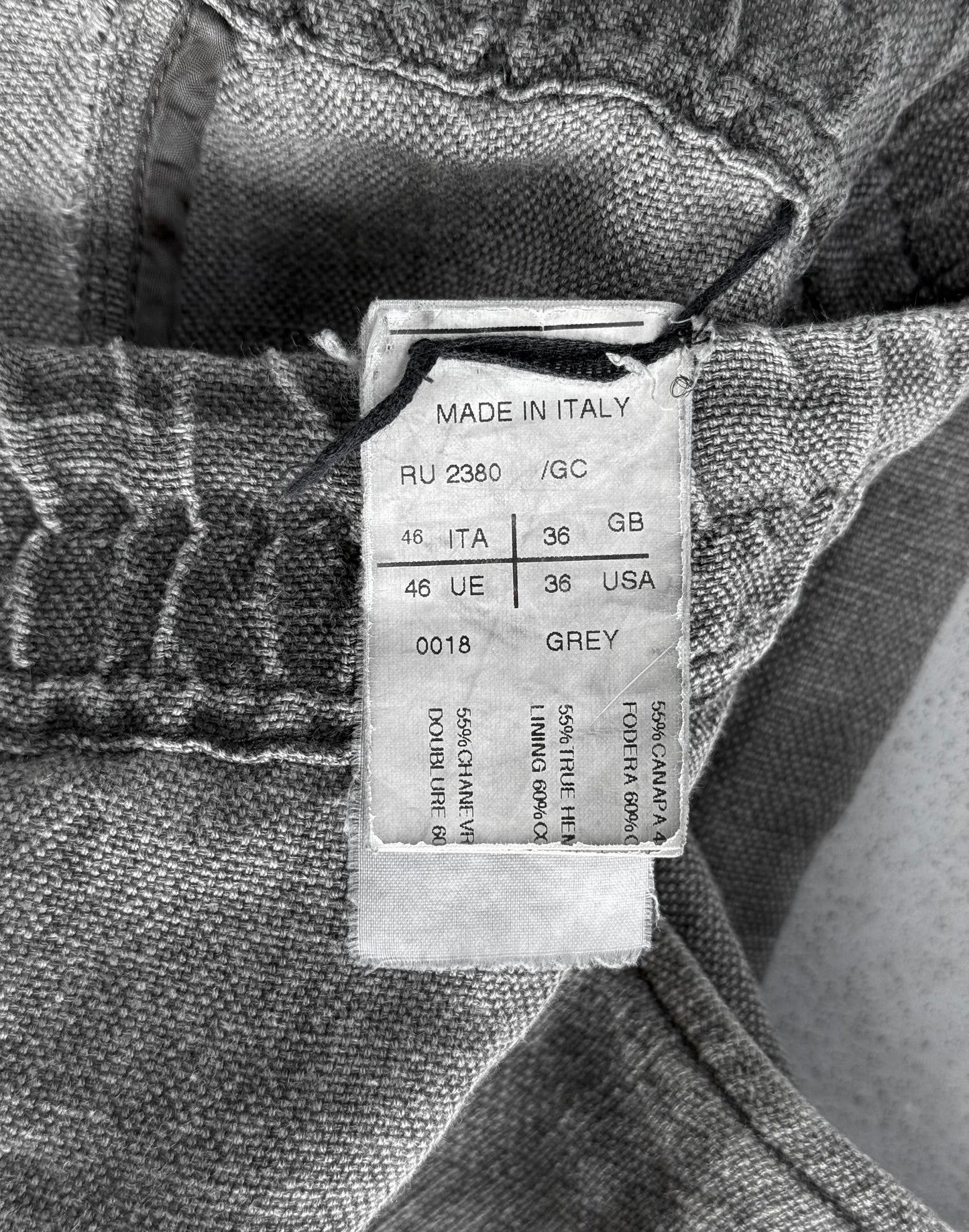 Rick Owens AW11 “LIMO” Grey Drop-crotch Swinger Pants