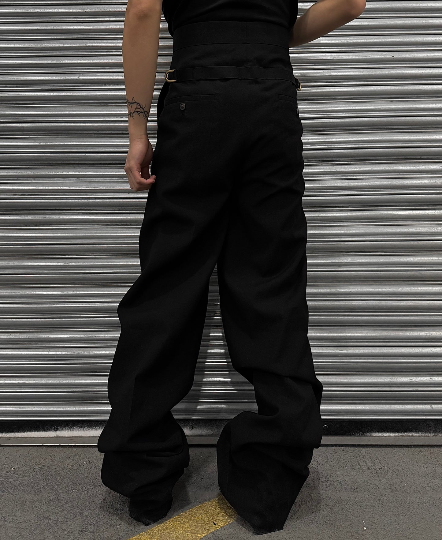 Rick Owens AW17 “GLITTER” Soul-trains Wide Leg Trousers