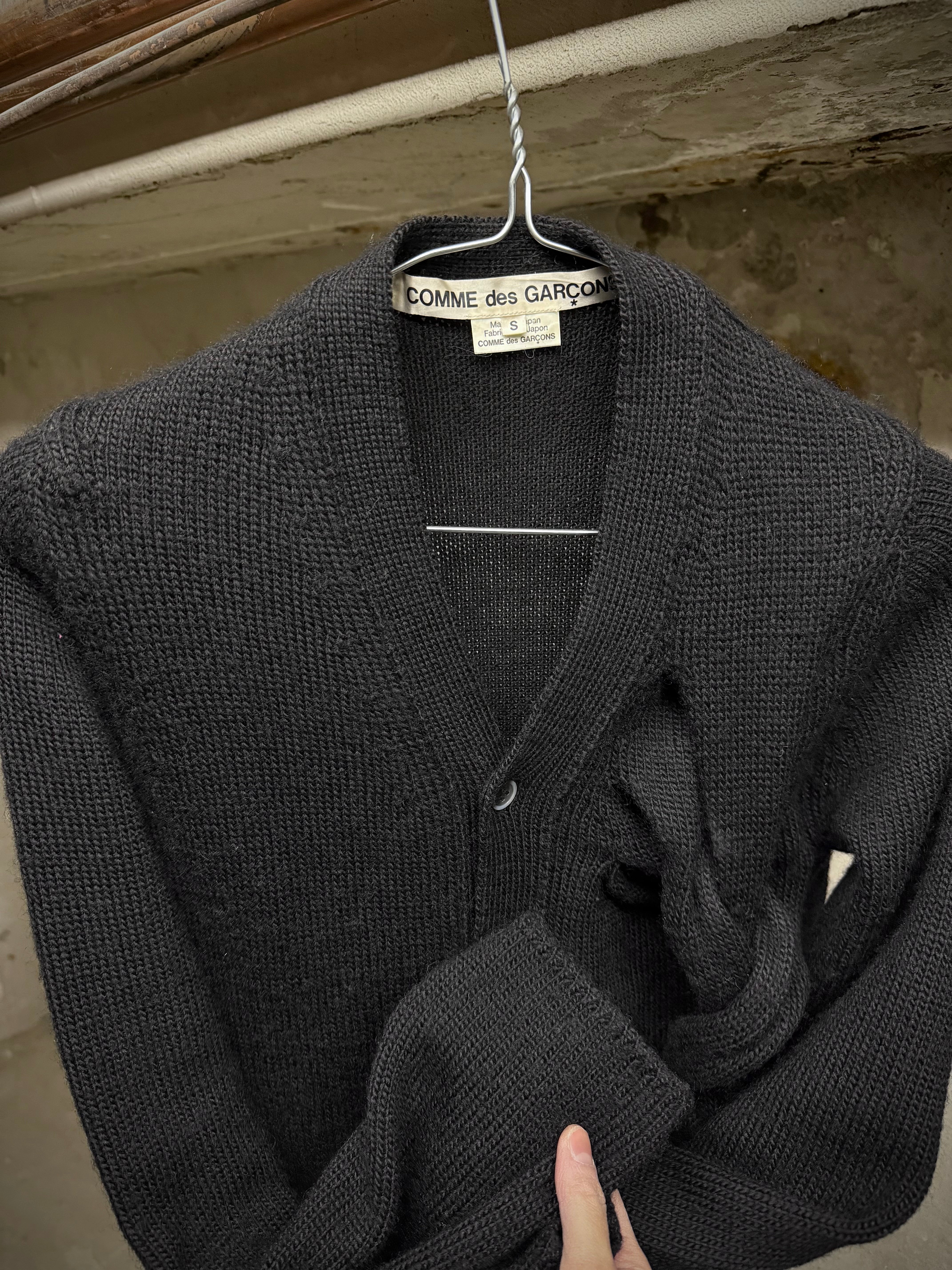 CDG AW14 Cut Out Wool Knit Cardigan | Archive Fashion – DRIEW