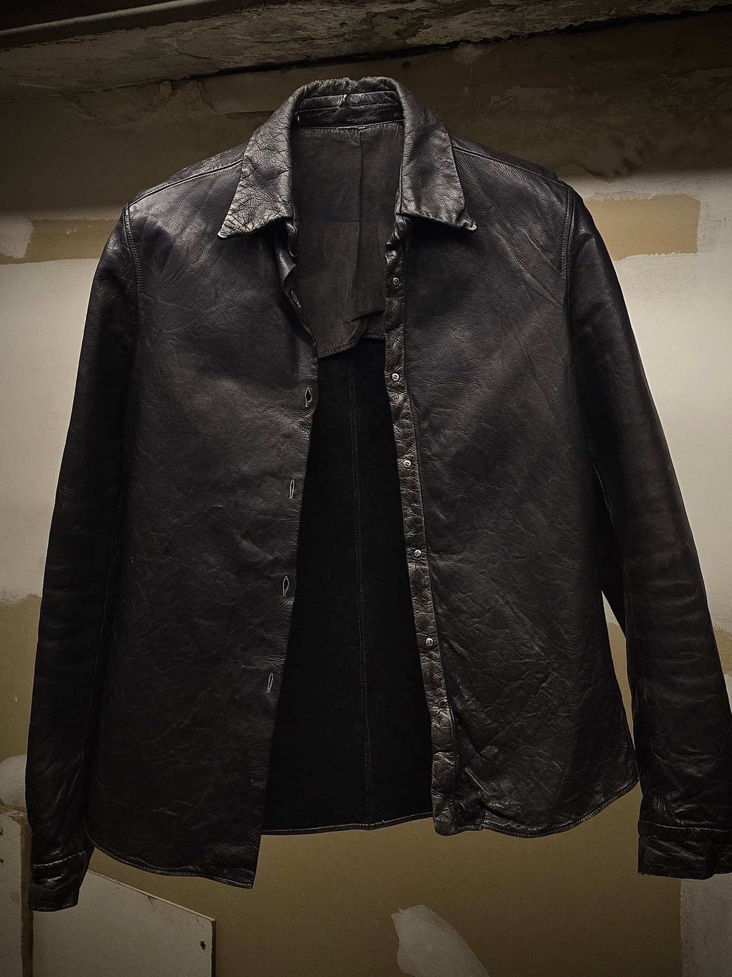 Carpe Diem AW02 "The Last Scene" Washable Cowhide Leather Shirt