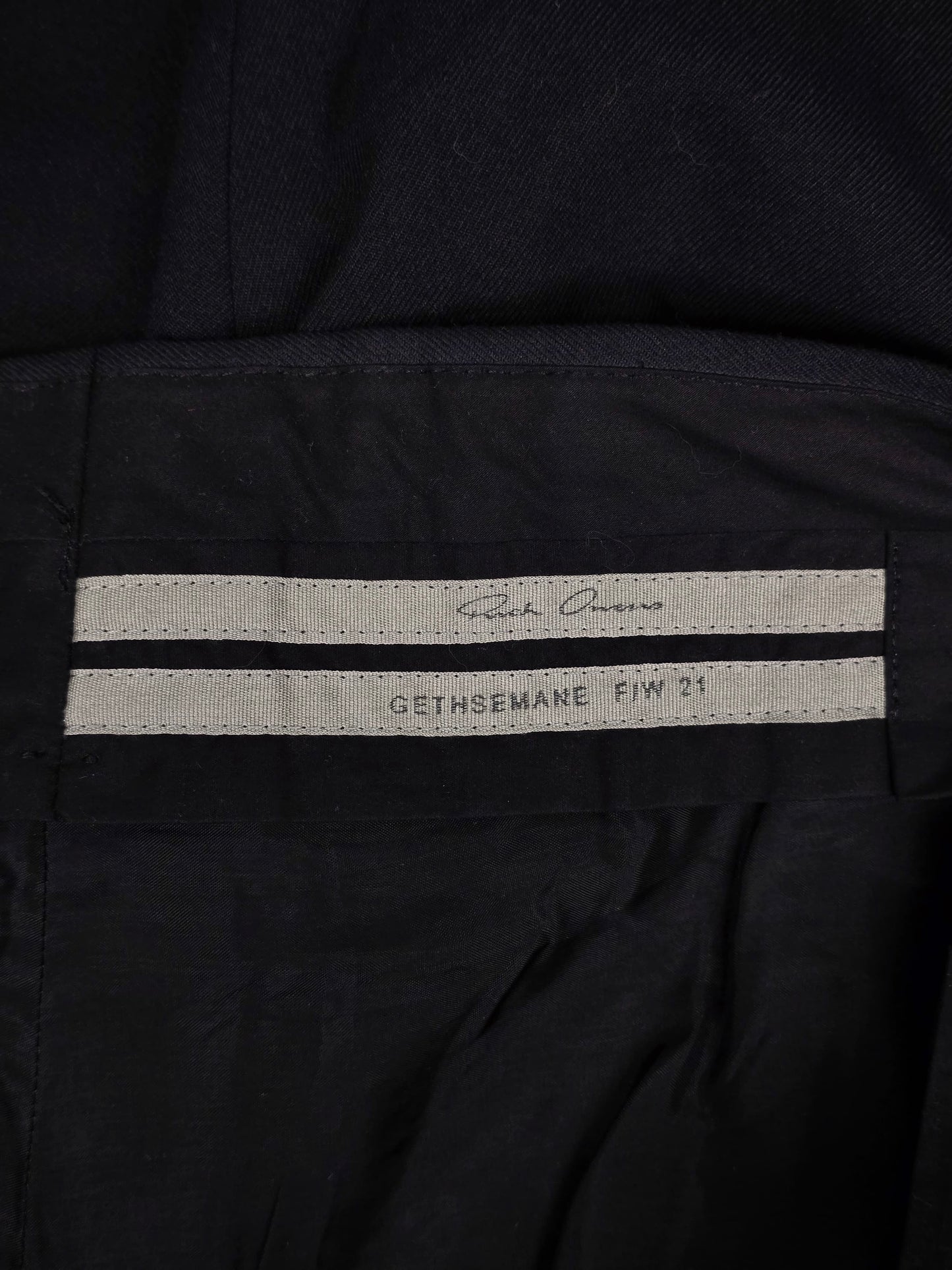 Rick Owens AW21 "GETHSEMANE" Astaires Cropped Security Pocket Pants
