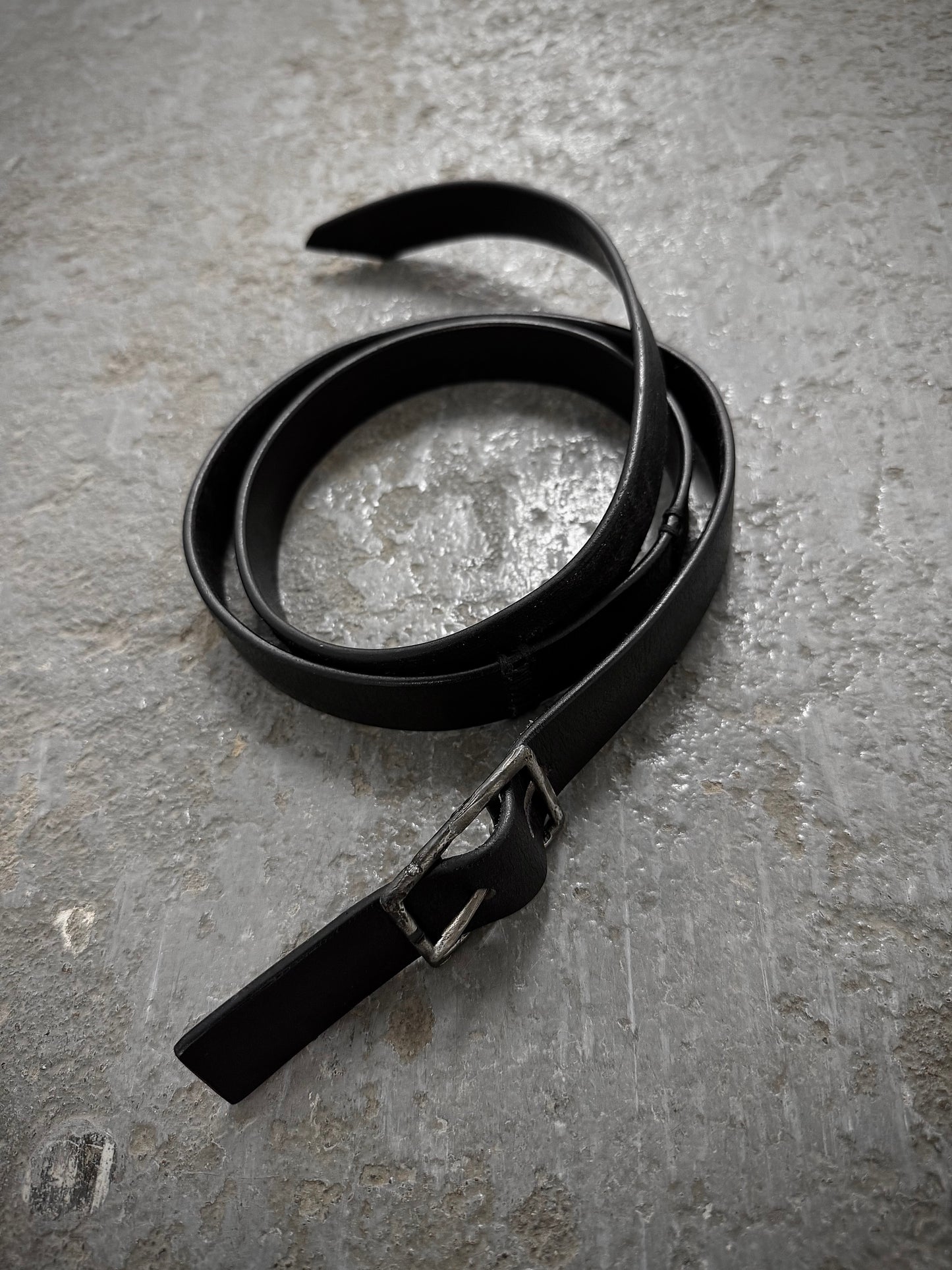 Professor.E "Forgotten Materials" Conjoined Cow Leather Belt | Archive Fashion Toronto