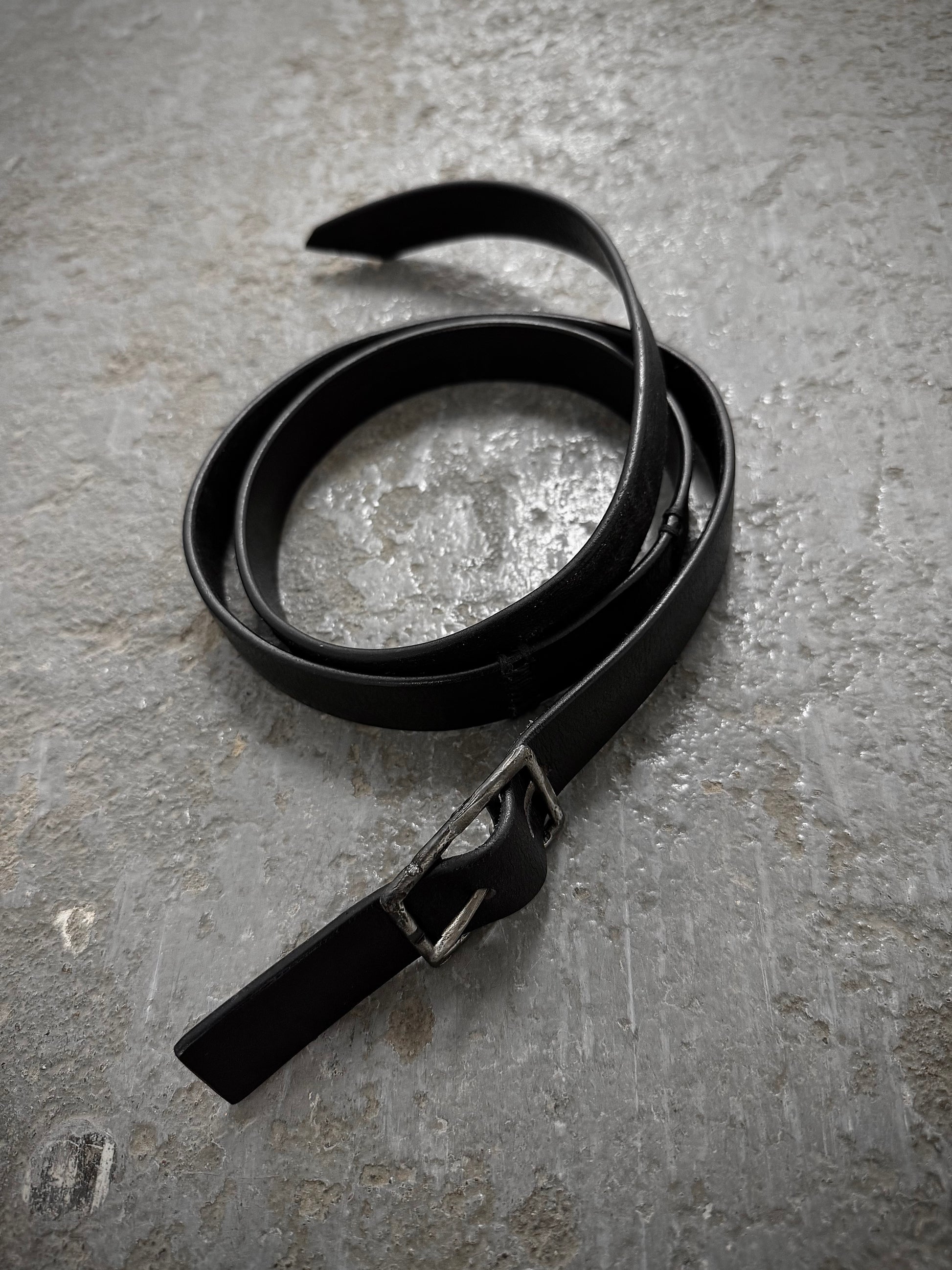 Professor.E "Forgotten Materials" Conjoined Cow Leather Belt | Archive Fashion Toronto