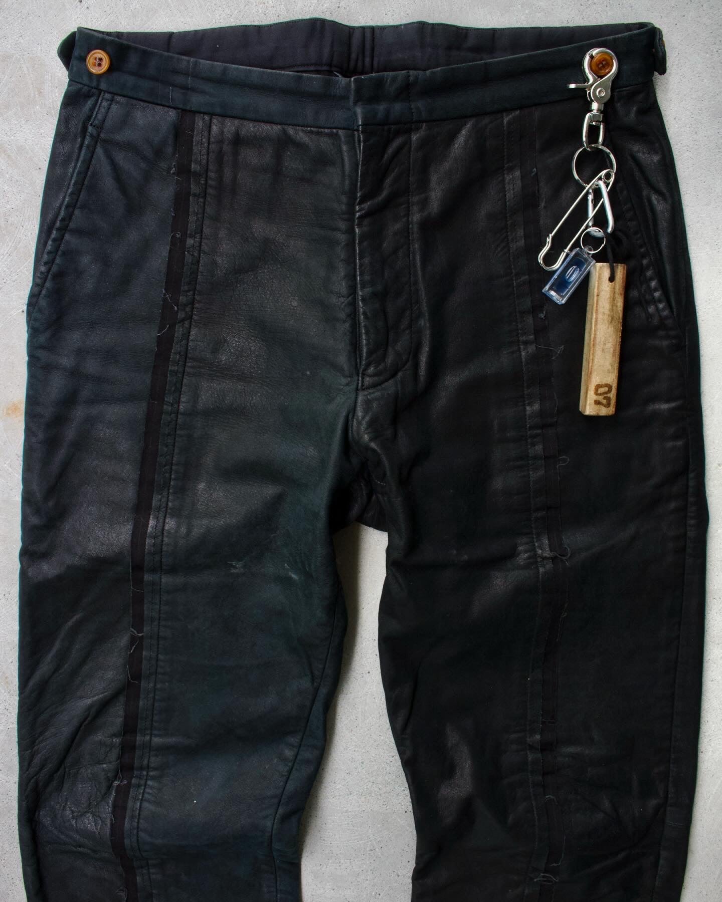 COMME des GARÇONS HOMME PLUS AW03 Distressed Cowhide Leather Pants