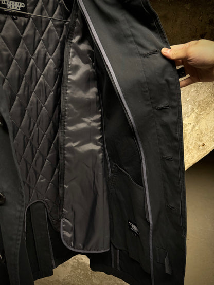 Tornado Mart Early 00s Quilt Lined Cotton Gaberdine Mac Coat