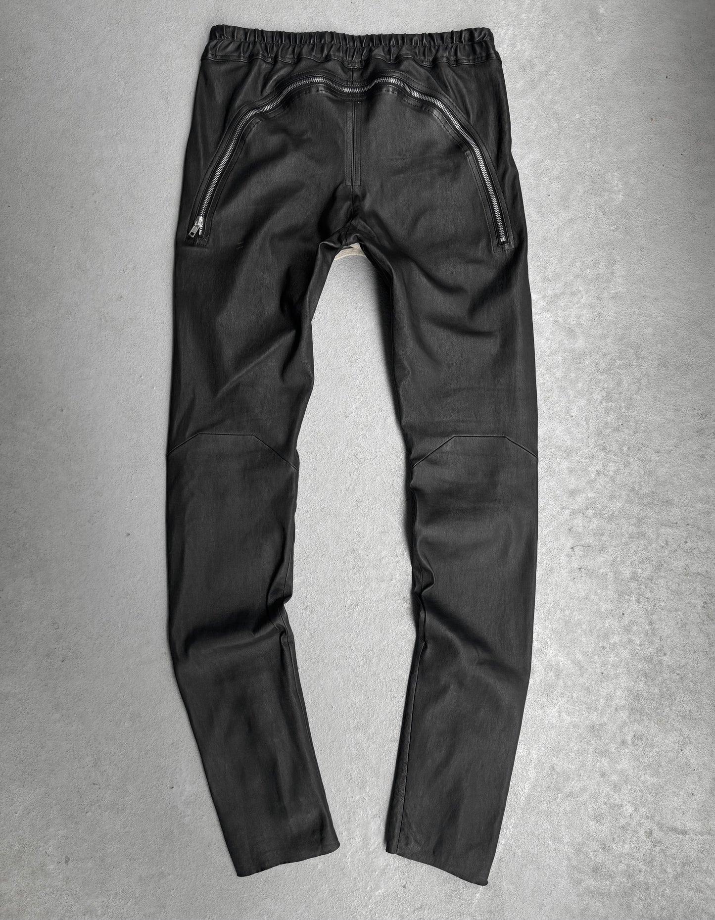 Rick Owens AW23 "LUXOR" Gary Lamb Leather Skinny Pants