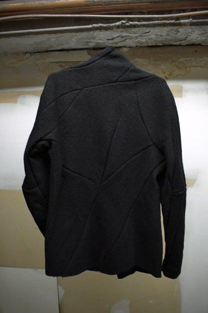 LEON EMANUEL BLANCK 'DIS-M-SJ/02' Virgin Wool Overlock Distortion Strait Jacket detail | DRIEW GARMENTS