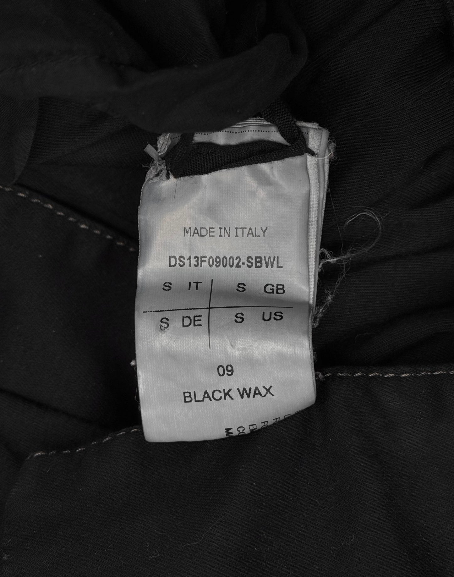 Rick Owens DRKSHDW AW13 "PLINTH" Leather Sleeve Waxed Exploder Jacket