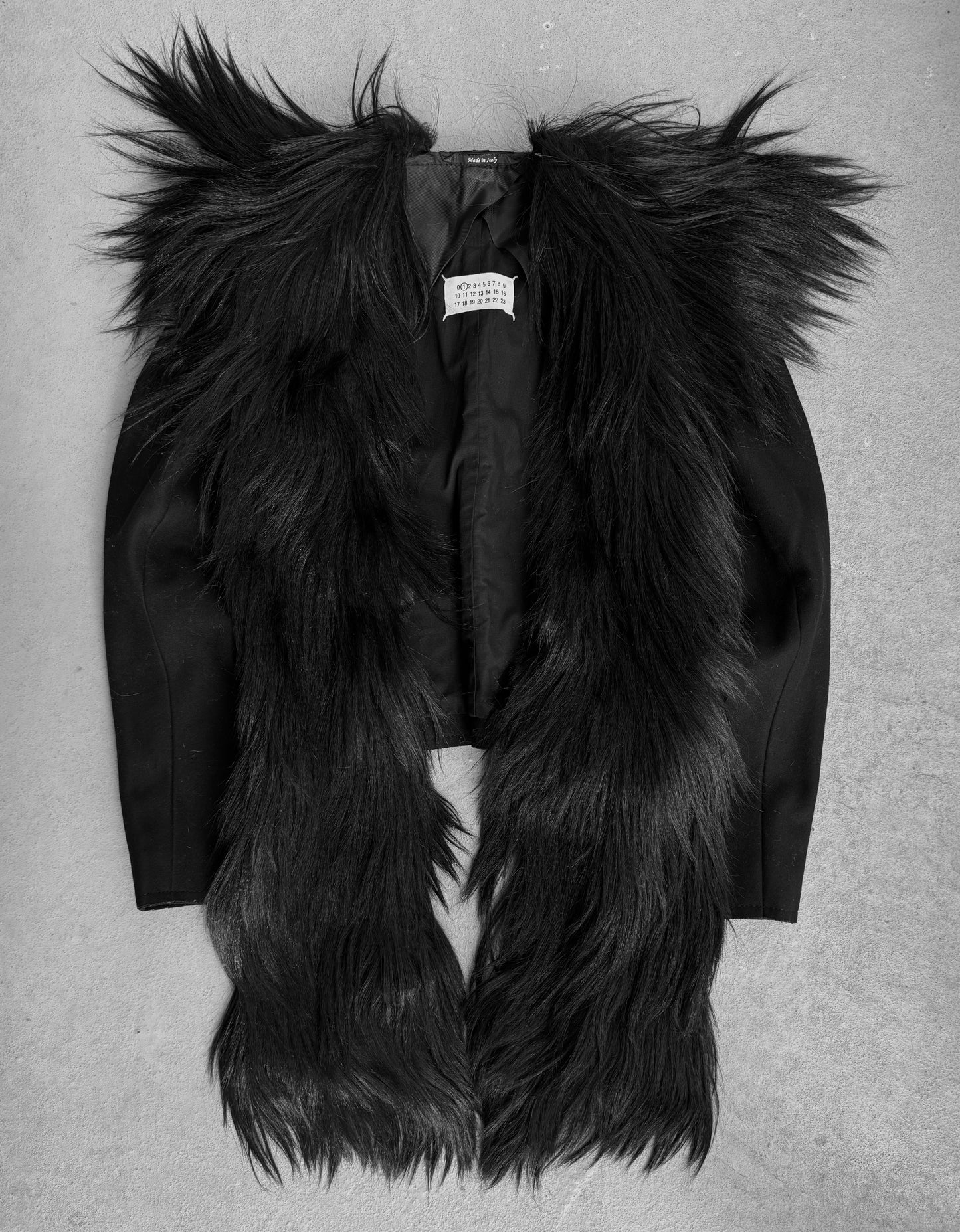 Maison Martin Margiela AW14 Open Front Goat Hair Jacket