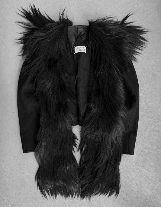Maison Martin Margiela AW14 Open Front Goat Hair Jacket