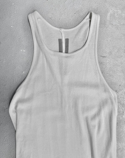 Rick Owens SS18 "DIRT" Natural Raw Hem Tank Top