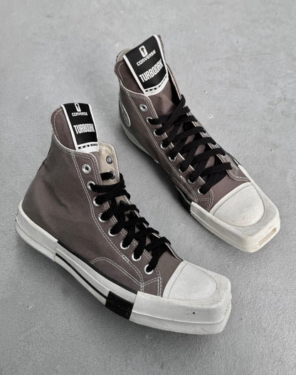 Rick Owens DRKSHDW x Converse “TURBODRK” Brown Square-toe Sneakers