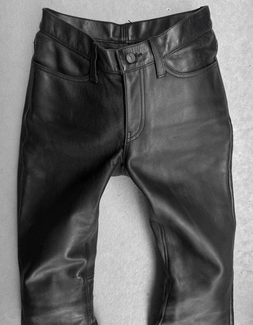 KADOYA K’s Leather Early 00s Bootcut Flare Cowhide Leather Motorcycle Pants